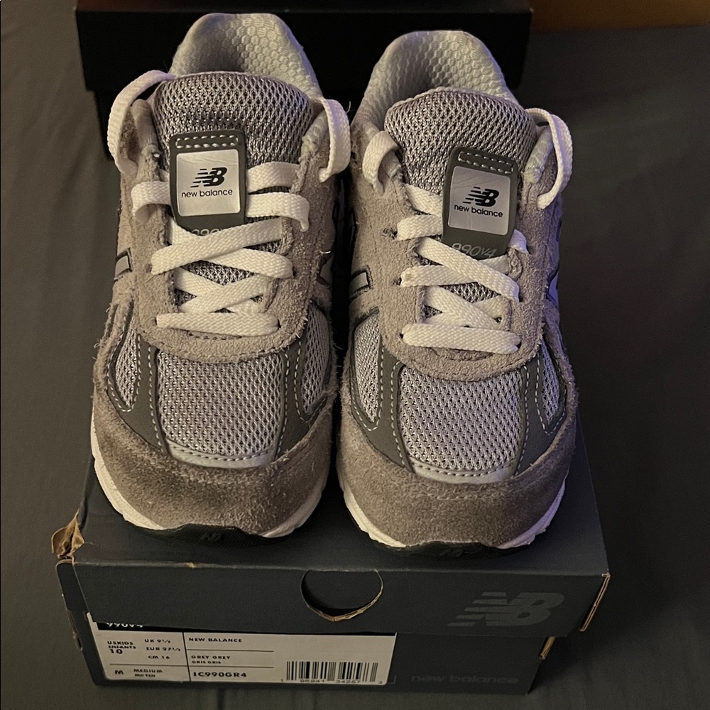 New Balance Kids' Sneakers in Gray and White